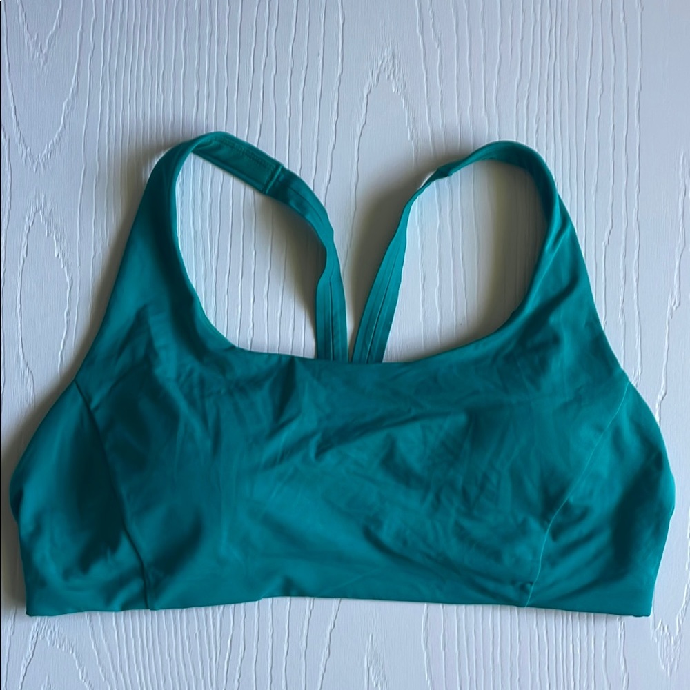 Athleta Blue Teal Bike Racerback Design